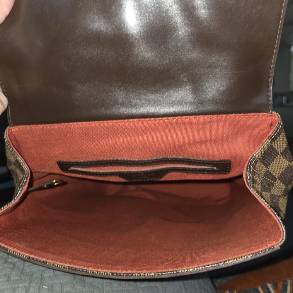 Authentic Louis Vuitton Brown Checkered Backpack with Dark Leather Trim - Picture 11 of 14